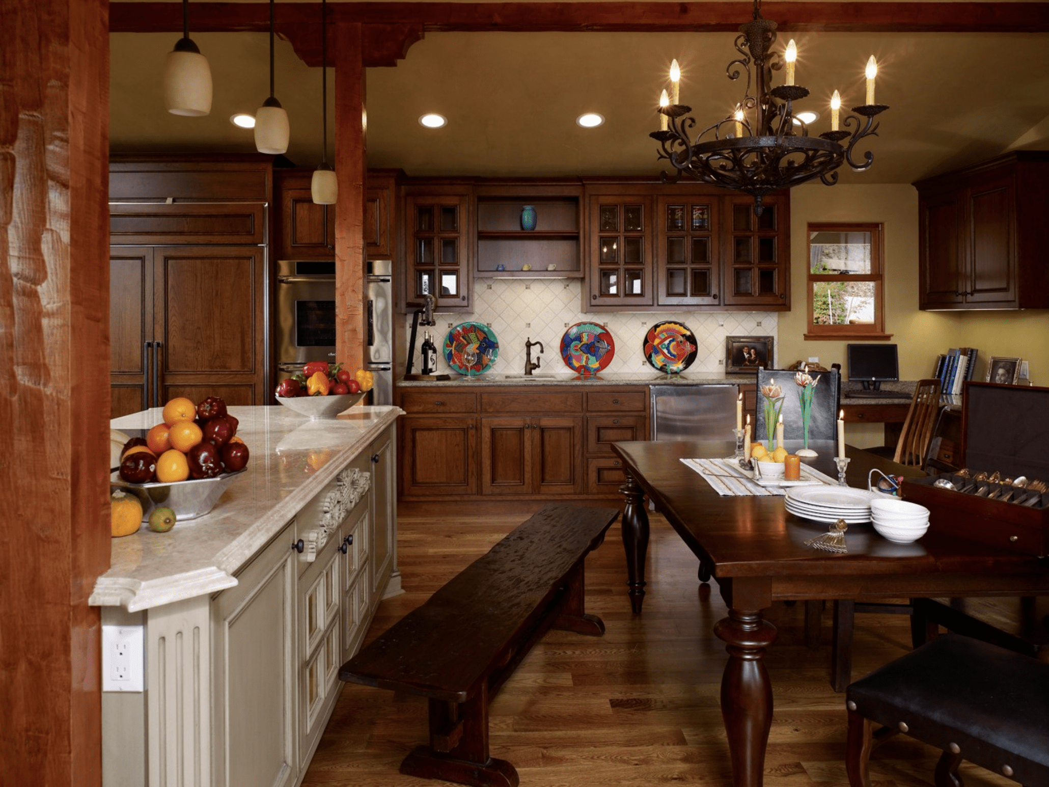 Red Oak Hardwood in Kitchen & Living Room